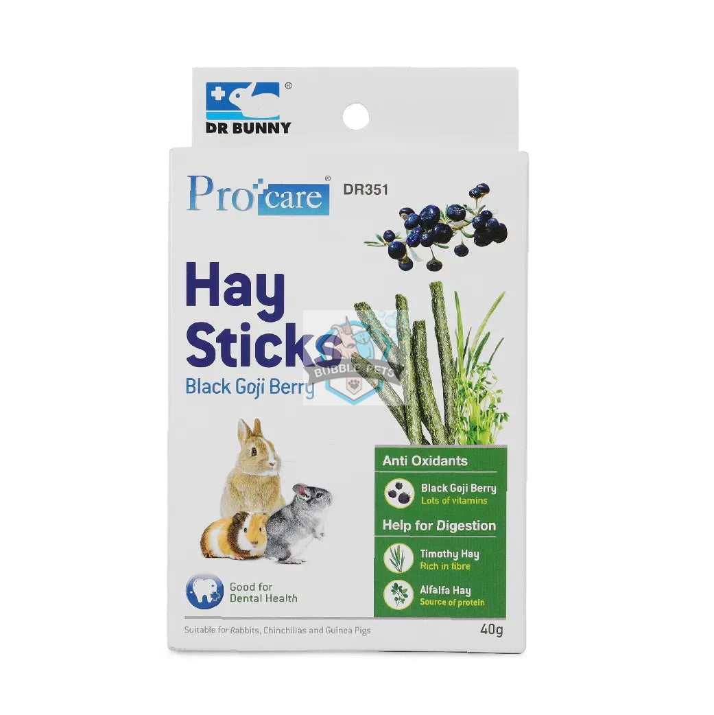 Dr. Bunny Hay Sticks - Black Goji Berry