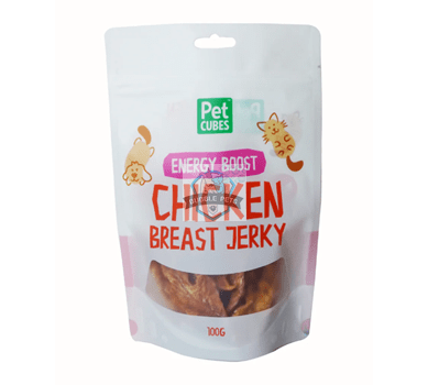 PetCubes Chicken Breast Jerky Dry Treats Energy Boost for Dogs and Cats