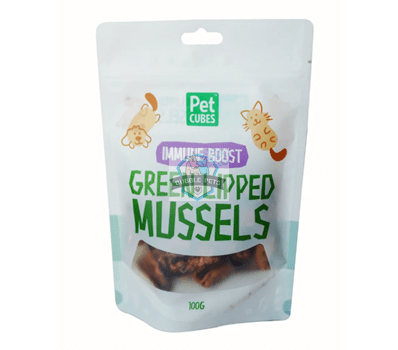 PetCubes Green Lipped Mussels Dry Treats Immune Boost for Dogs and Cats