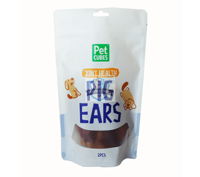 PetCubes Pig Ears Dry Treats Joint Health for Dogs