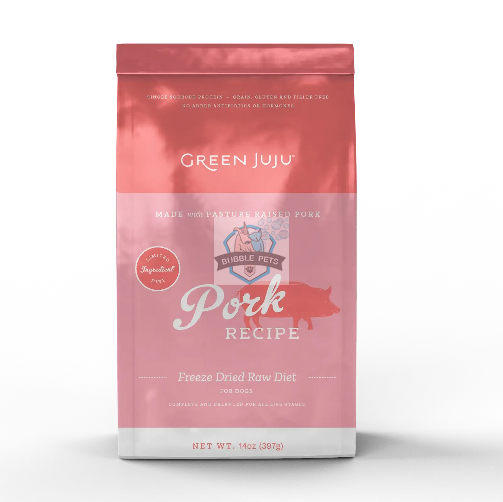 Green Juju Freeze Dried Pork Raw Diet Food for Dogs
