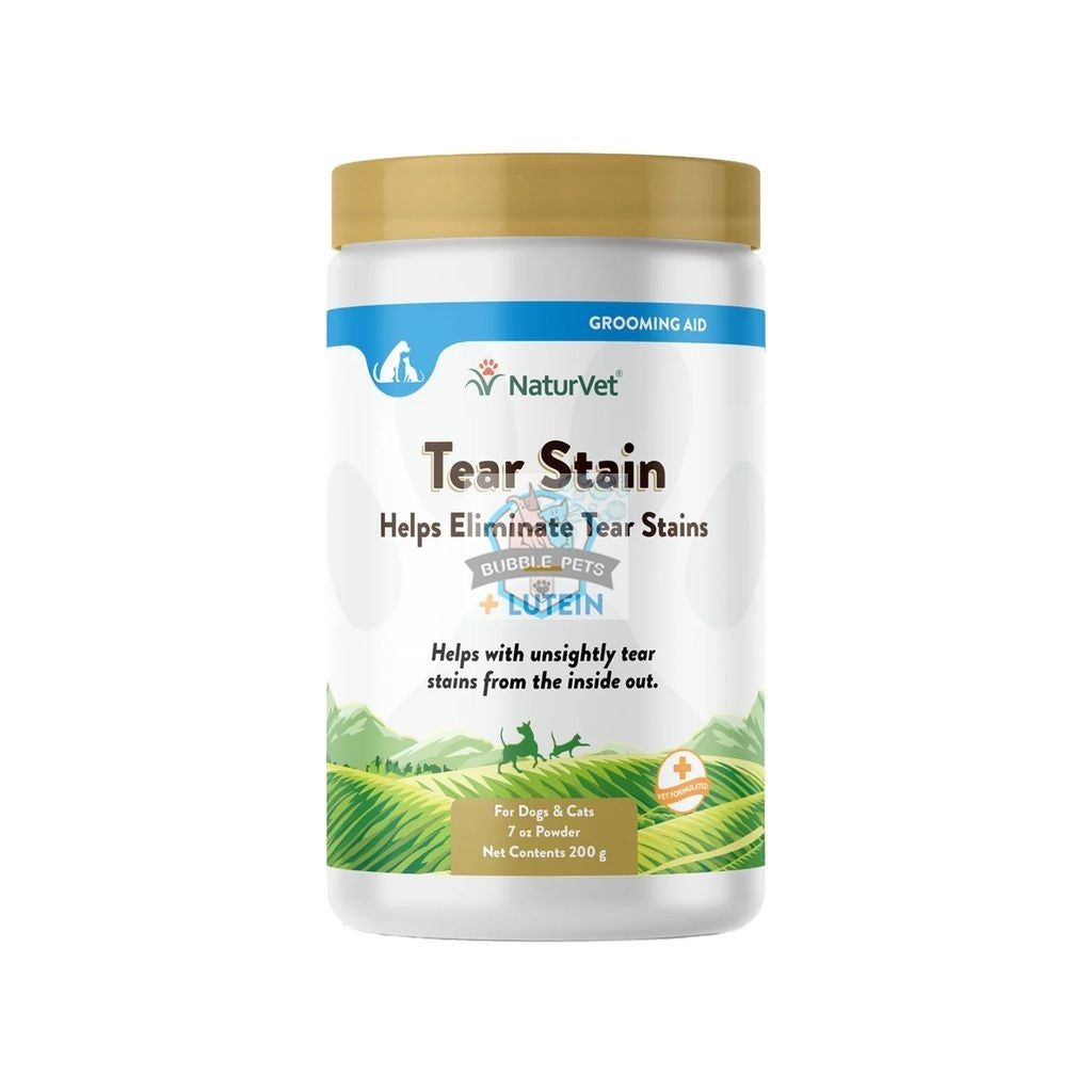 NaturVet Tear Stain Supplement Powder Plus Lutein For Dogs & Cats [Weight: 200 g]