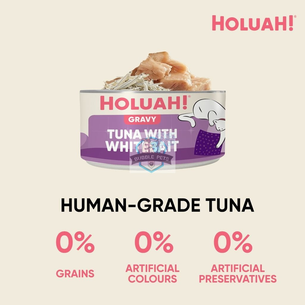 NEW: Holuah! Tuna with Whitebait Gravy Canned Cat Food