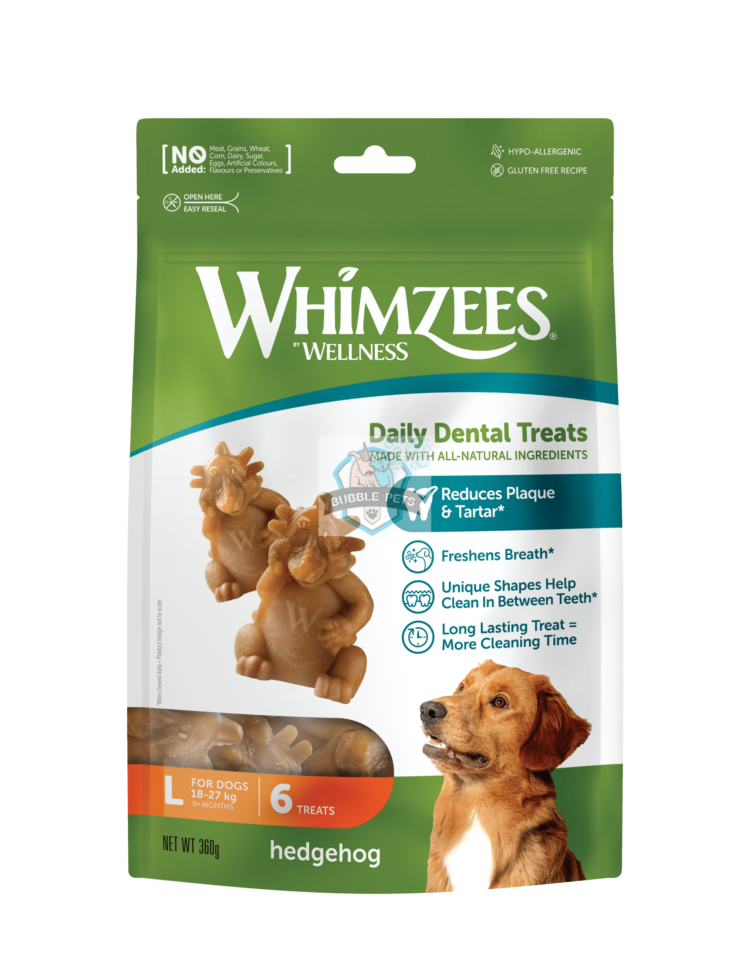 Whimzees Natural Hedgehog Dog Chews Value Pack