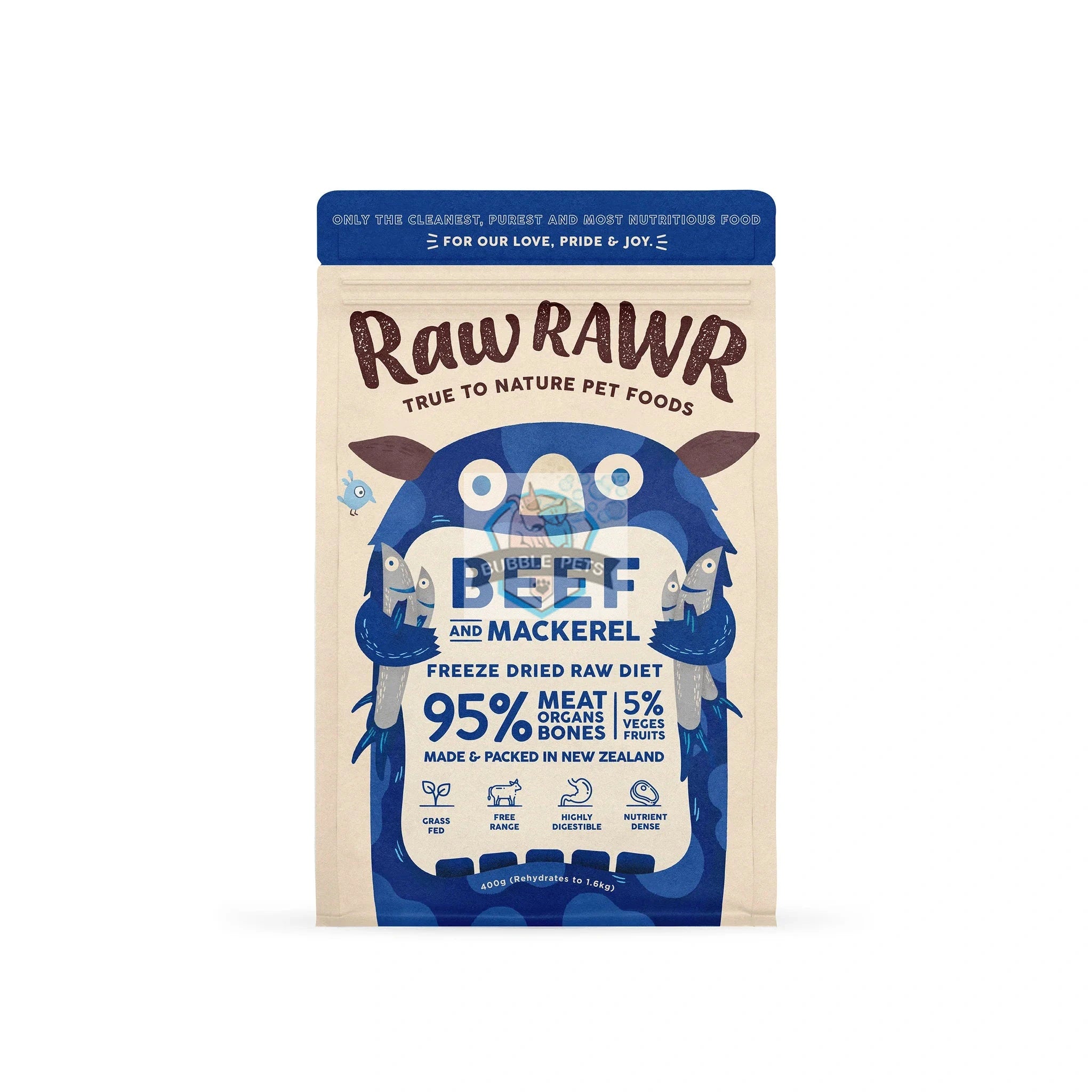 Raw Rawr Freeze Dried Beef & Sardine Raw Diet Dog Food