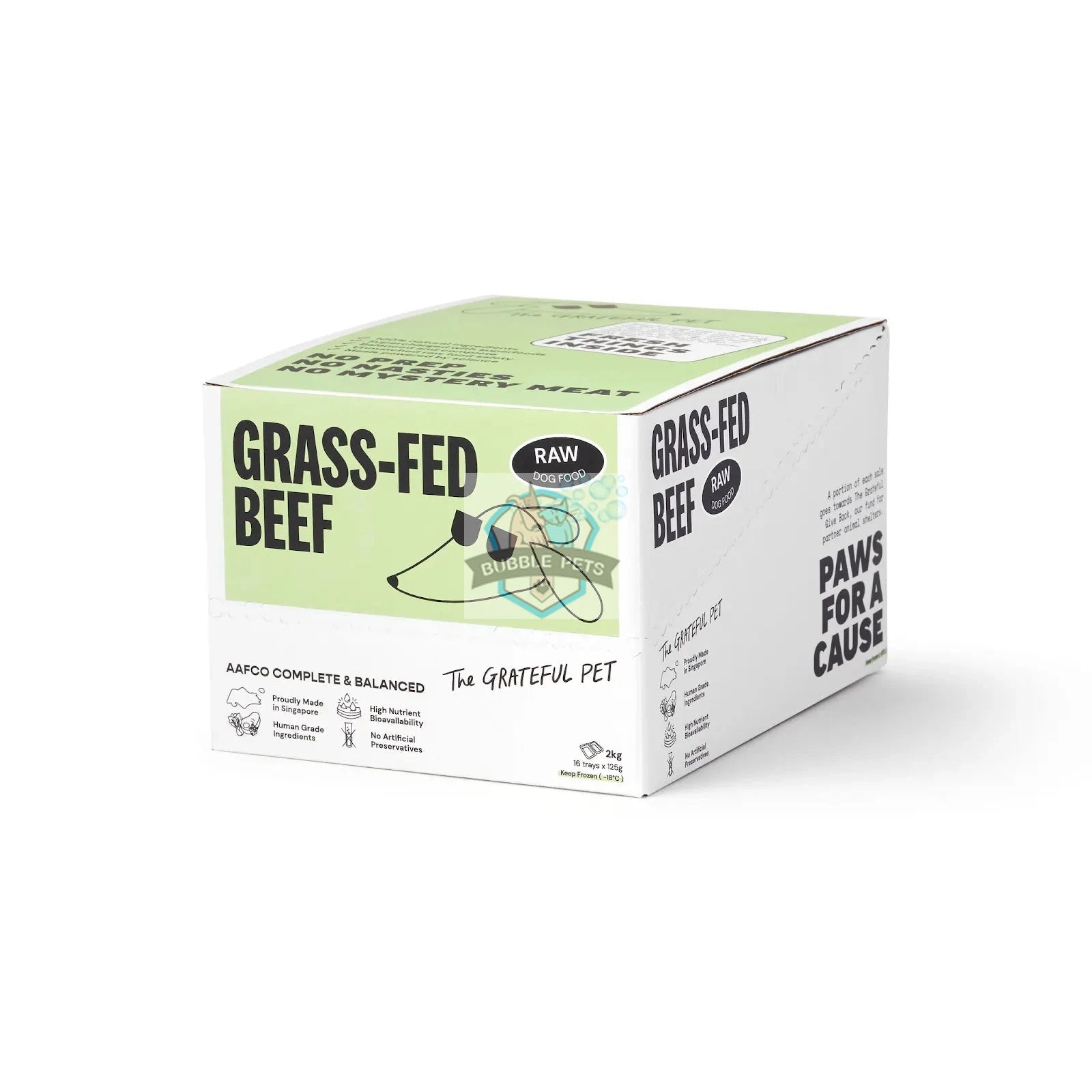 The Grateful Pet Raw (Grass Fed Beef) Fresh Frozen Dog Food