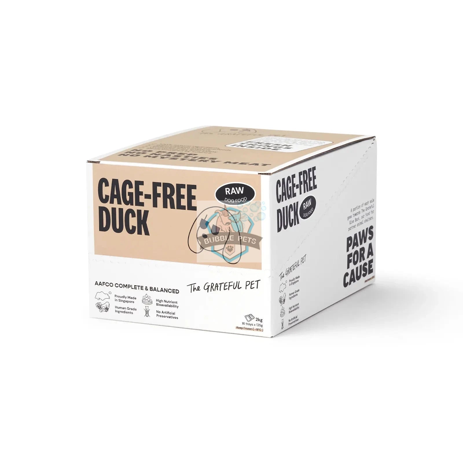 The Grateful Pet Raw (Cage-Free Duck) Fresh Frozen Dog Food