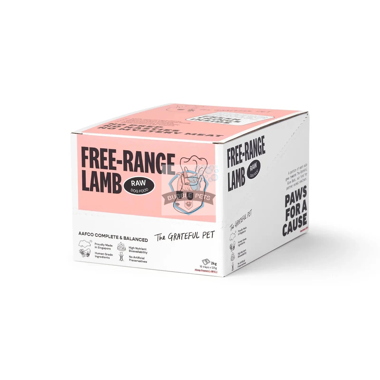 The Grateful Pet Raw (Free Range Lamb) Fresh Frozen Dog Food