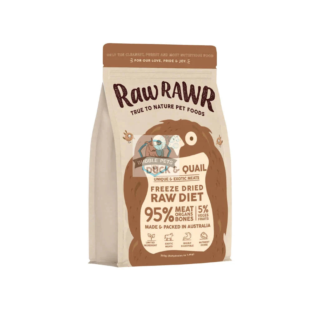 Raw Rawr Freeze Dried Duck & Quail Raw Diet Dog Food