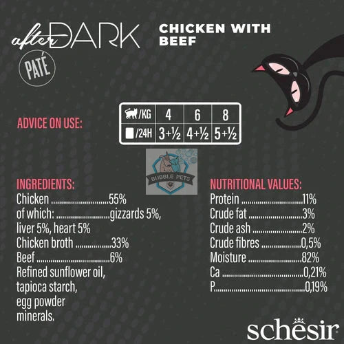 Schesir Cat After Dark Chicken with Beef Pate 80g