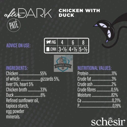 Schesir Cat After Dark Chicken with Duck Pate 80g