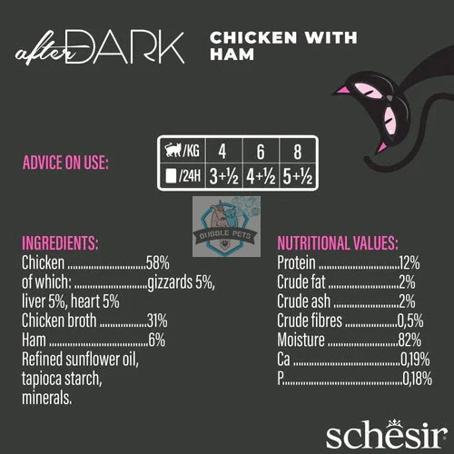 Schesir Cat After Dark Chicken With Ham 80g