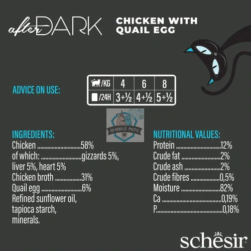 Schesir Cat After Dark Chicken With Quail Egg 80g