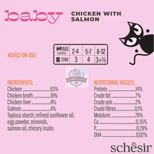 Schesir Cat Baby Chicken With Salmon 70g