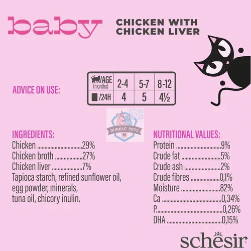 Schesir Cat Baby Pouch Mousse Chicken With Chicken Liver 70g