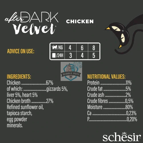 Schesir Cat Pouch After Dark Chicken Velvet Mousse 80g