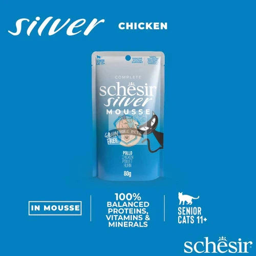 Schesir Cat Pouch Silver Mousse Chicken 80g