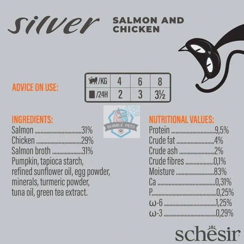 Schesir Cat Pouch Silver Mousse Salmon & Chicken 80g