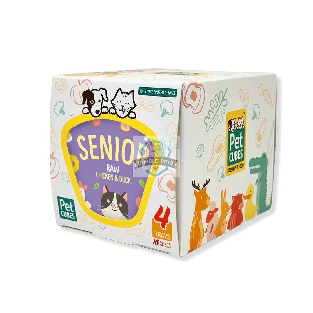 PetCubes Senior Cat Raw - Chicken & Duck