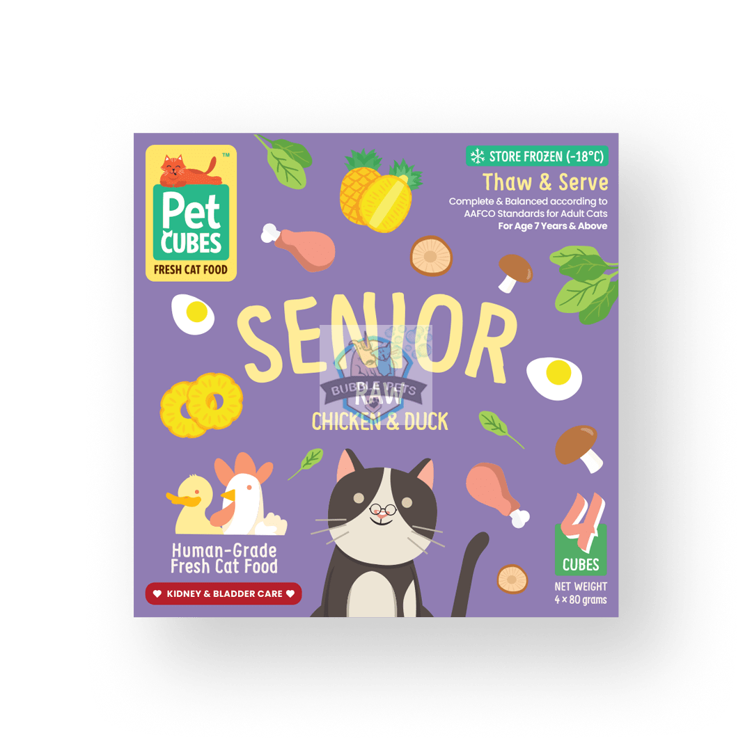 PetCubes Senior Cat Raw - Chicken & Duck