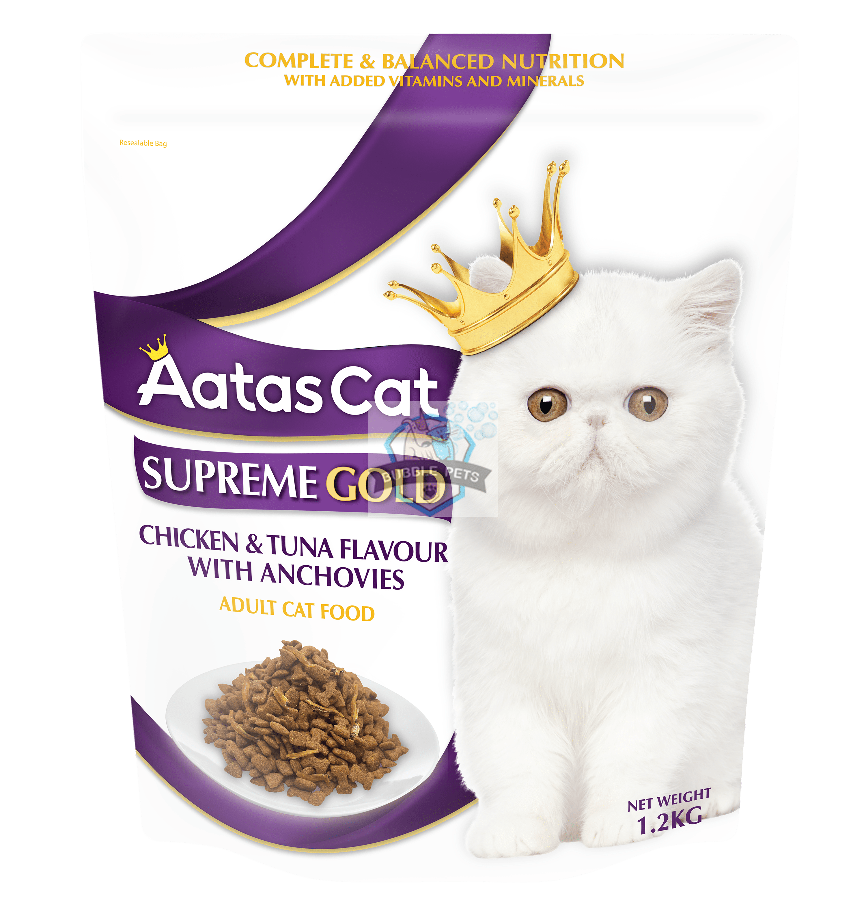 Aatas Cat Supreme Gold Chicken & Tuna w Anchovies 1.2kg