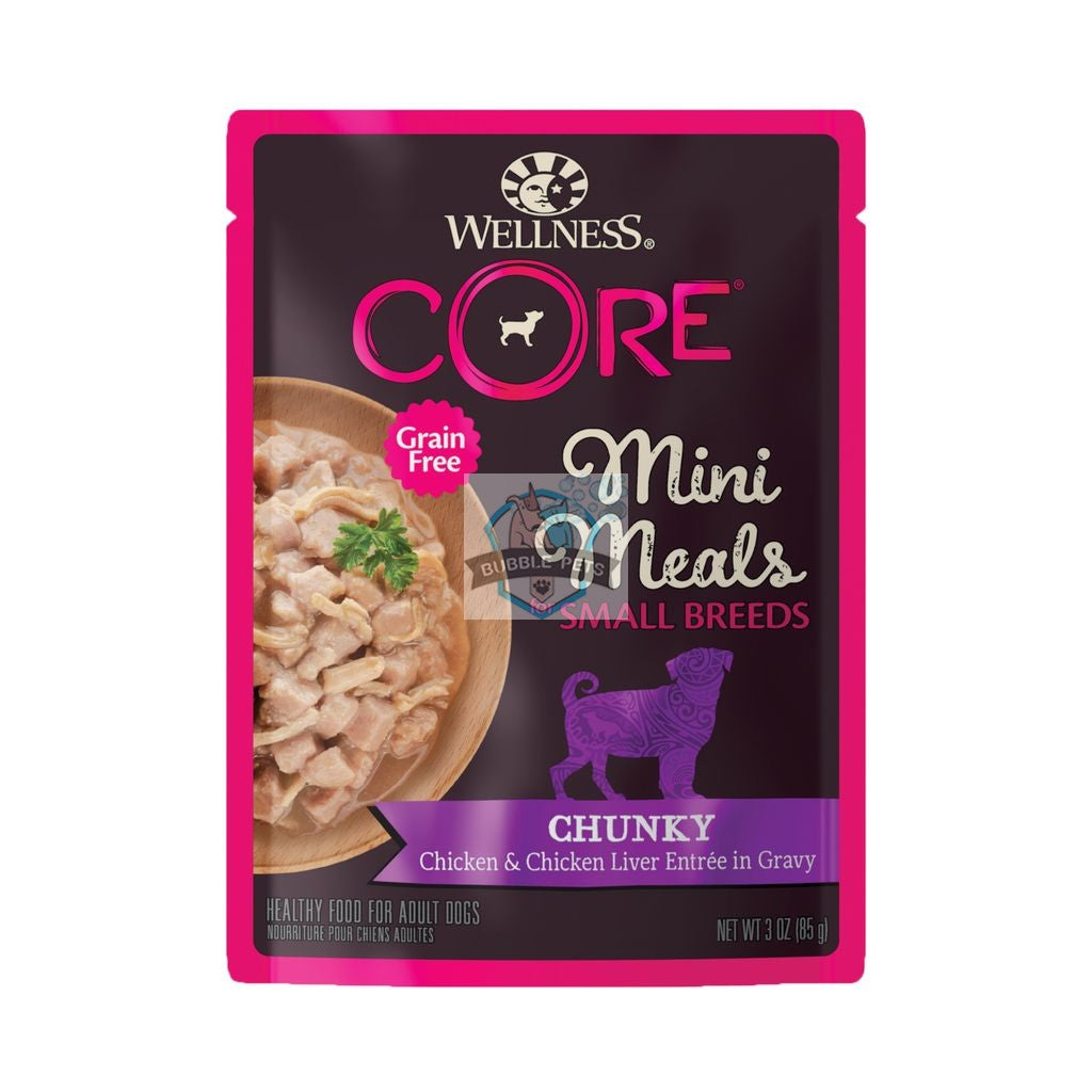 Wellness CORE Small Breed Mini Meals - Chunky Chicken & Chicken Liver Wet Dog Food