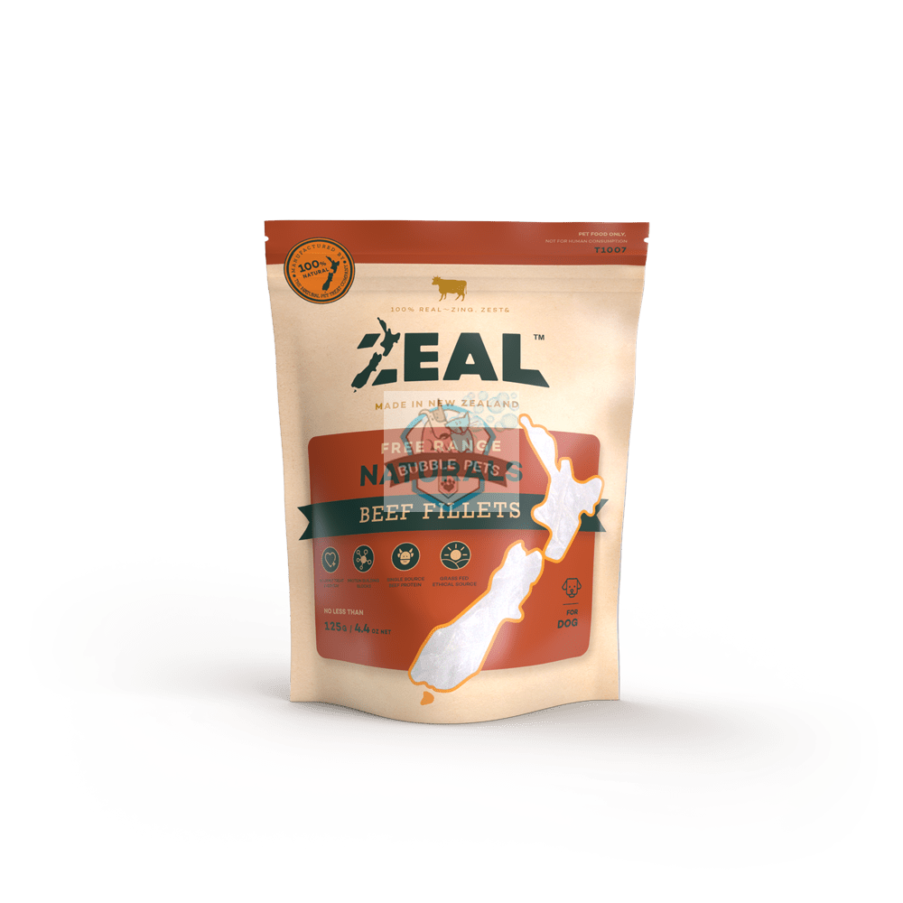 Zeal Dried Free Range Beef Fillets Jerky Dog Treats (Buy 2 Get 1 Free)