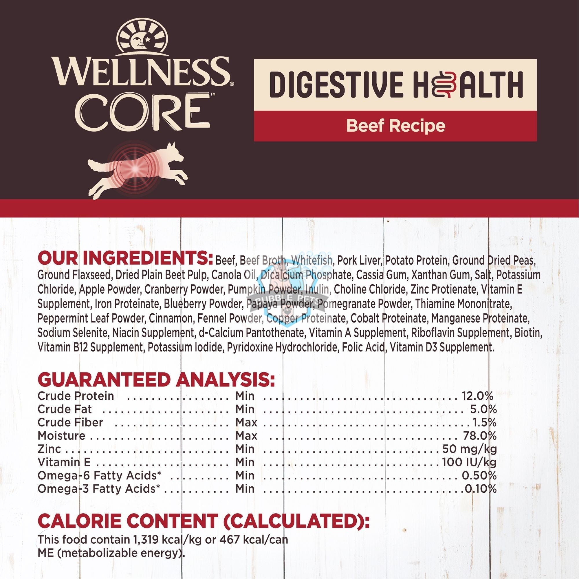 Wellness Core Digestive Health Pate Beef Wet Dog Food