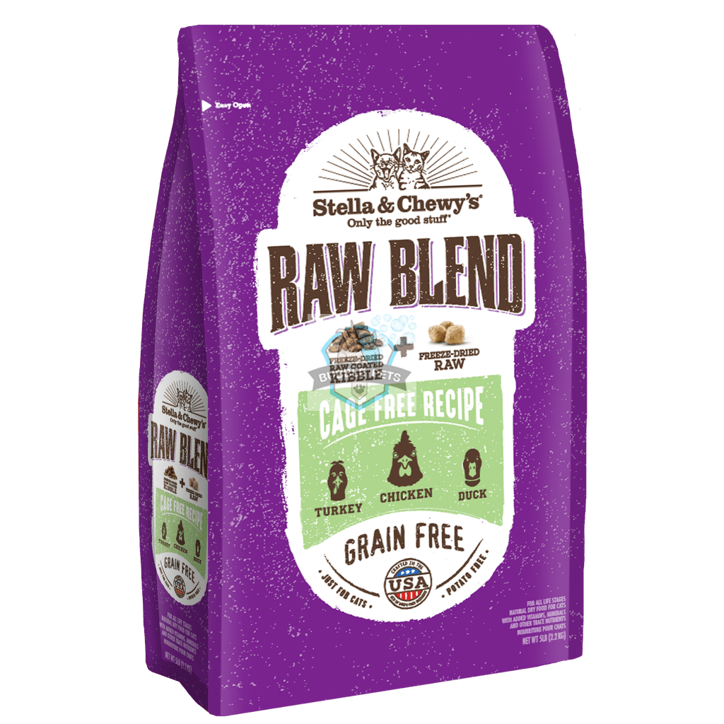 Stella & Chewy’s Freeze-Dried Raw Blend Kibble Cage Free Chicken, Turkey, Duck Grain-Free Dry Cat Food