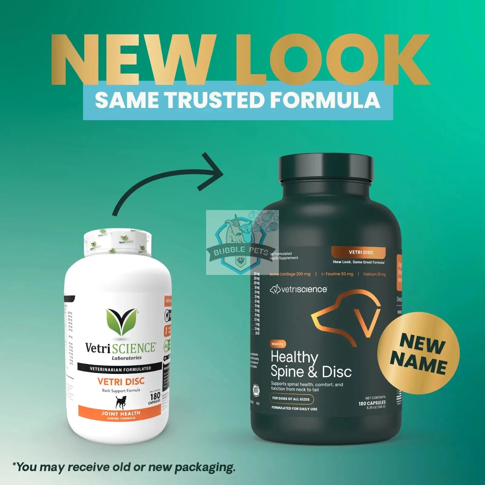 VetriScience® -Mobility Healthy Spine and Disc Support Supplement for Dogs (180 capsules)