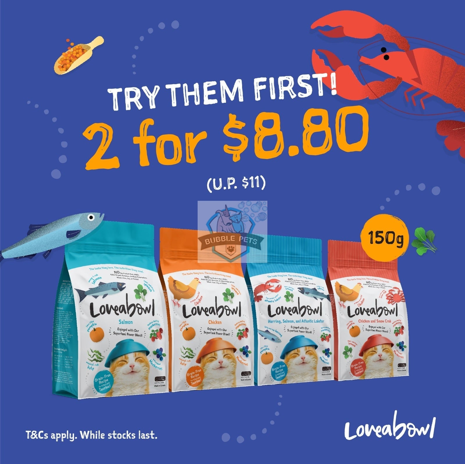 PROMO: 2 for $8.80 Loveabowl Cat Dry Food (150g)