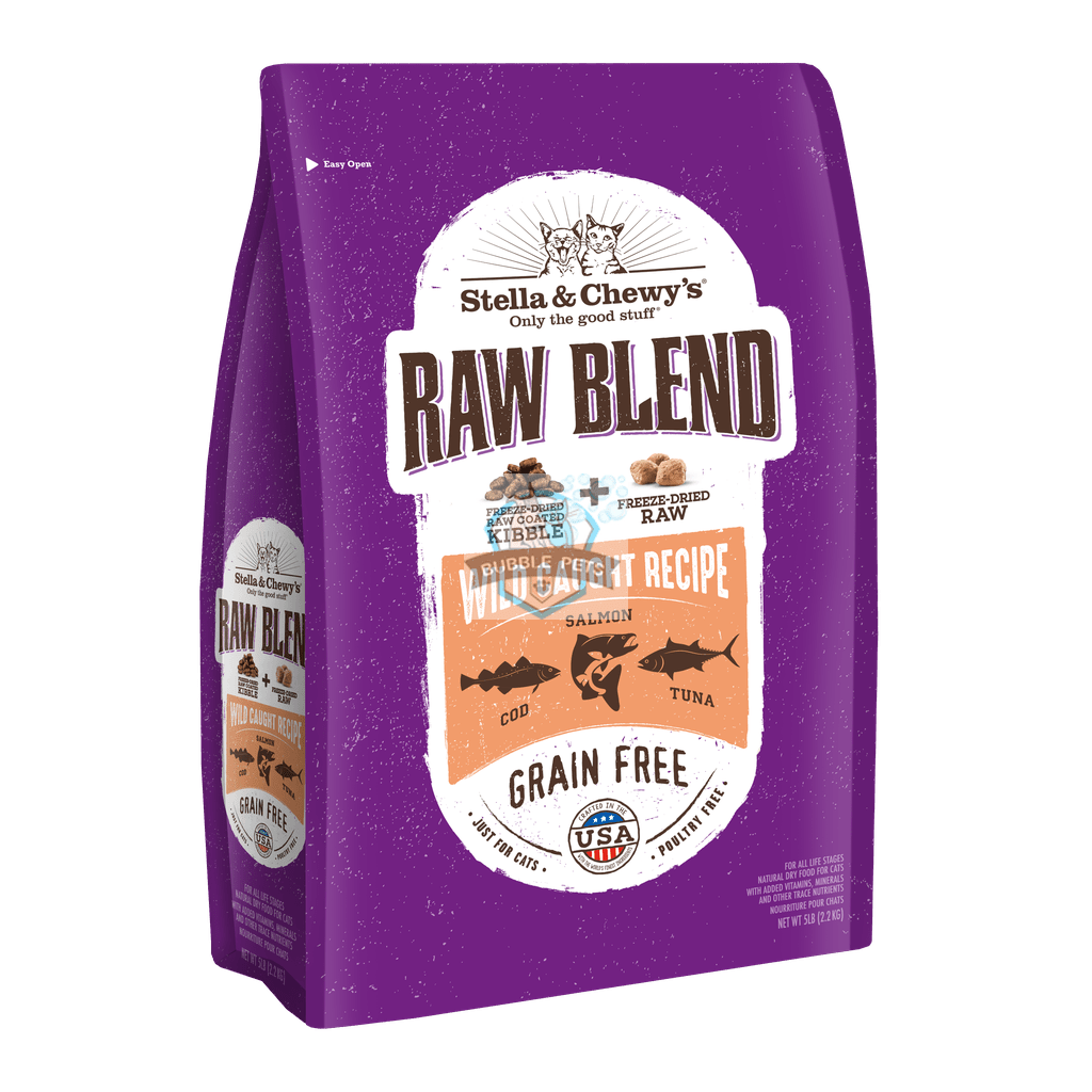 Stella & Chewy’s Freeze-Dried Raw Blend Kibble Cage Free Cod, Salmon, Tuna Grain-Free Dry Cat Food