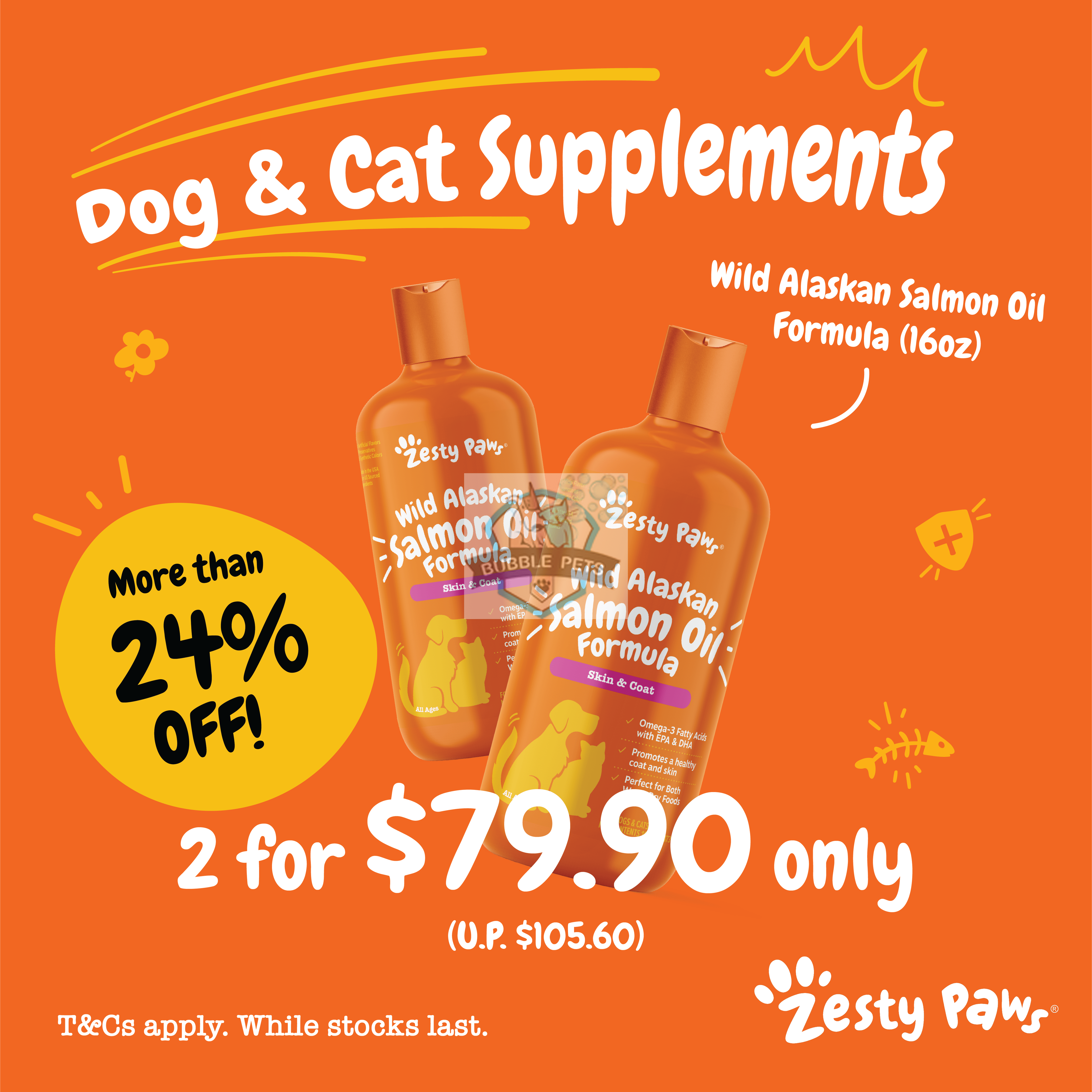 PROMO: Zesty Paws Salmon Oil 2 for $79.9