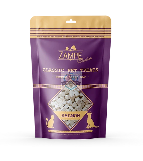 Zampe Salmon Meat Freeze-Dried Pet Treats for Dogs and Cats (80g)