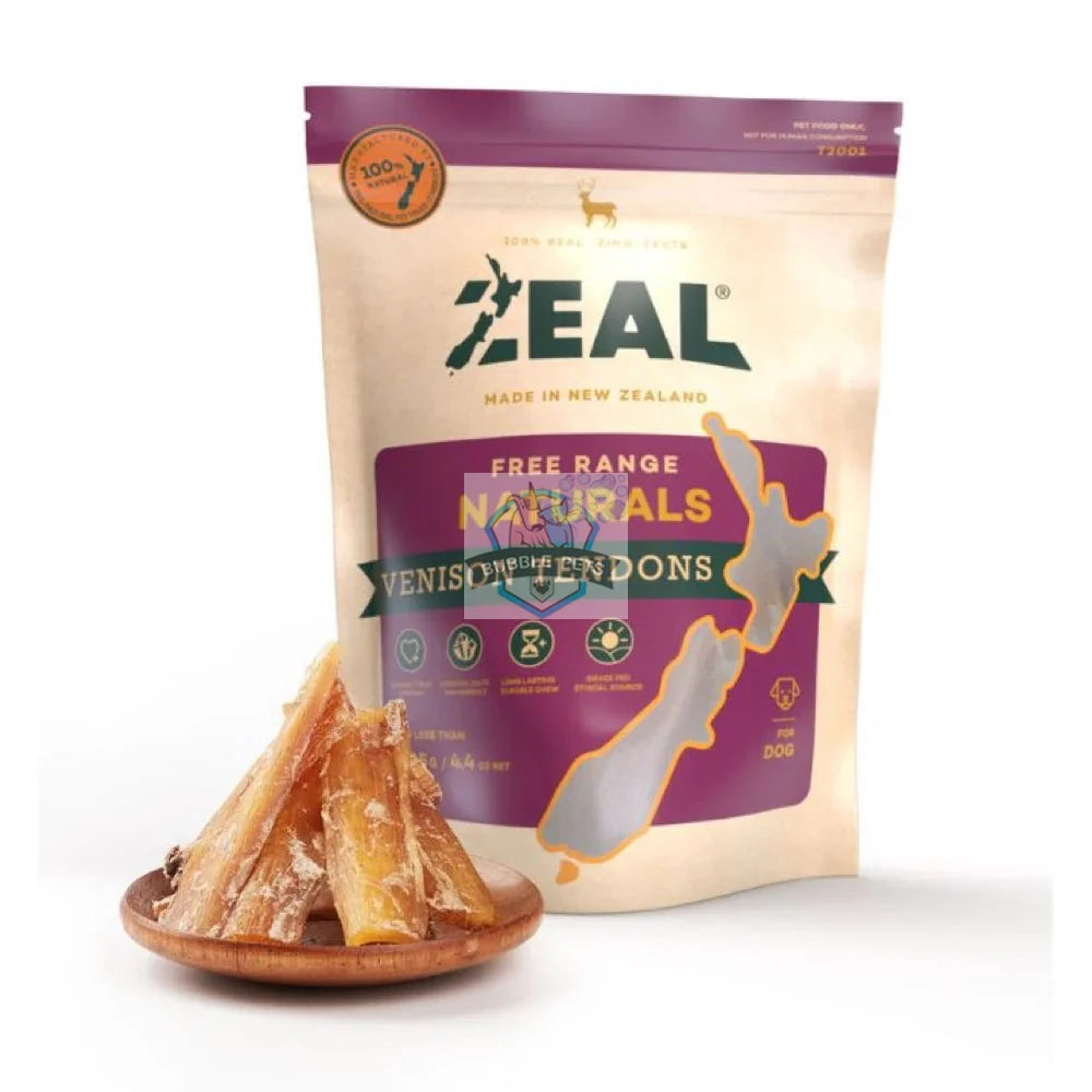Zeal Dried Free Range Venison Tendons Dog Treats (Buy 2 Get 1 Free)
