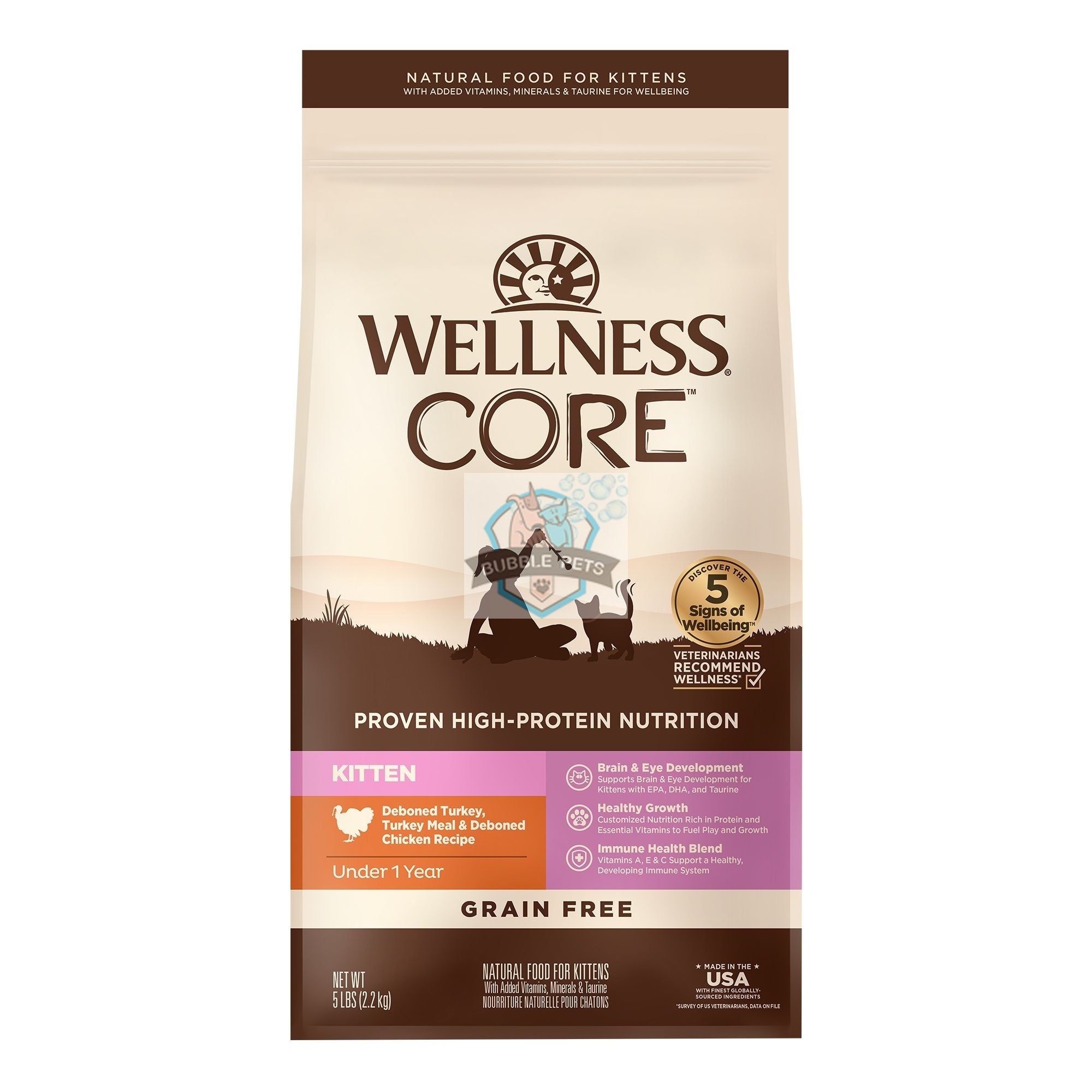 Wellness CORE Kitten Deboned Turkey, Turkey Meal & Deboned Chicken Dry Cat Food