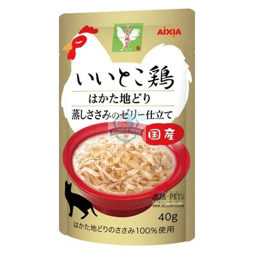 Aixia Iitoko Dori Hakata Jidori Steamed Chicken with Jelly Pouch Cat Food