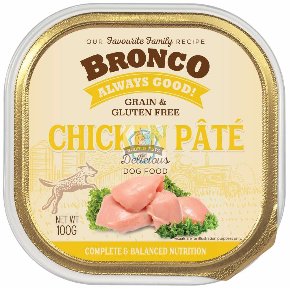 Bronco Chicken Pate Adult Grain-Free Tray Dog Food