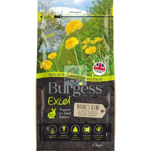 Burgess Excel Rabbit Nuggets (Nature's Blend 1.5kg)