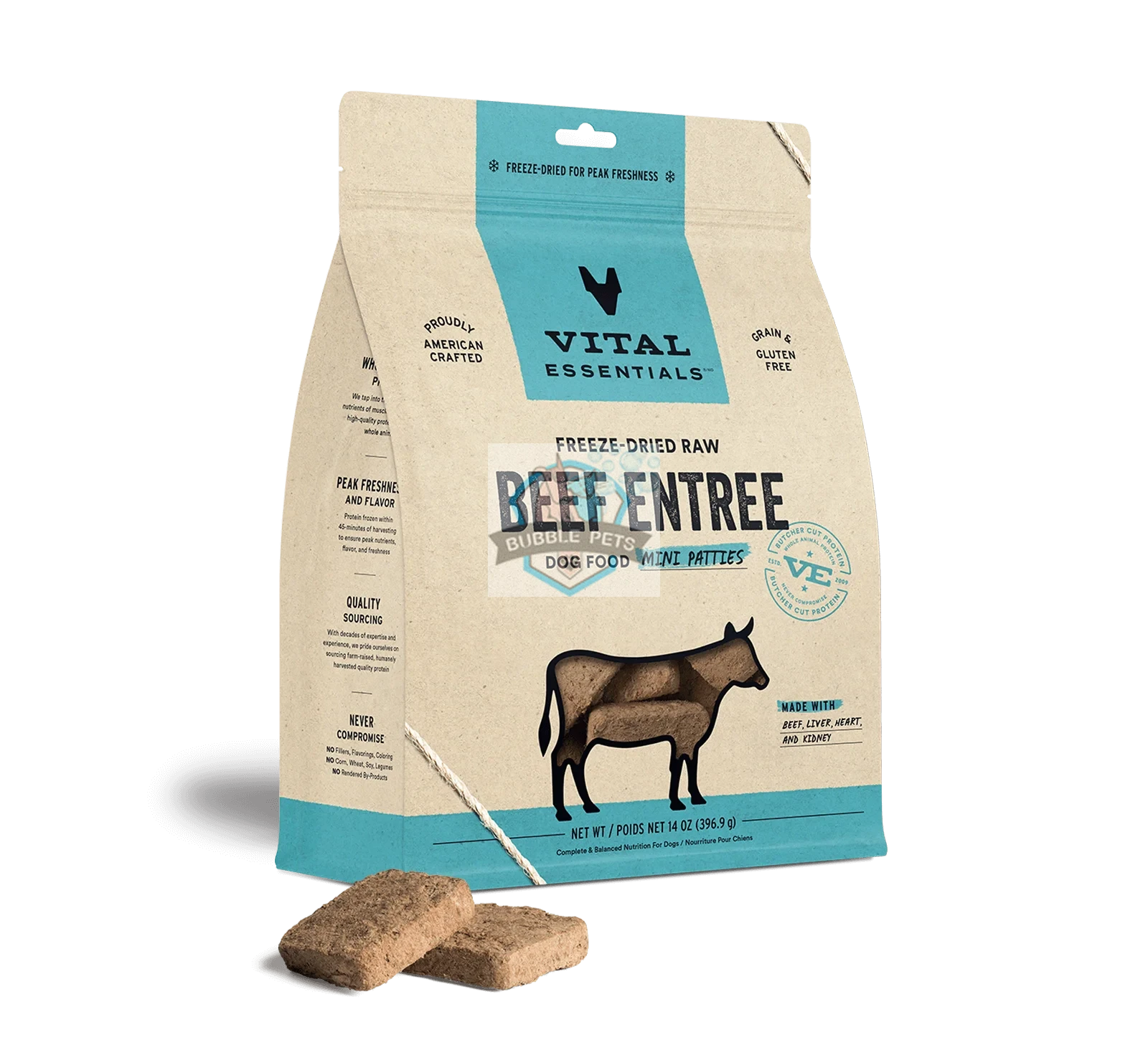 Vital Essentials Freeze Dried Mini-Patties for Dogs [14oz]