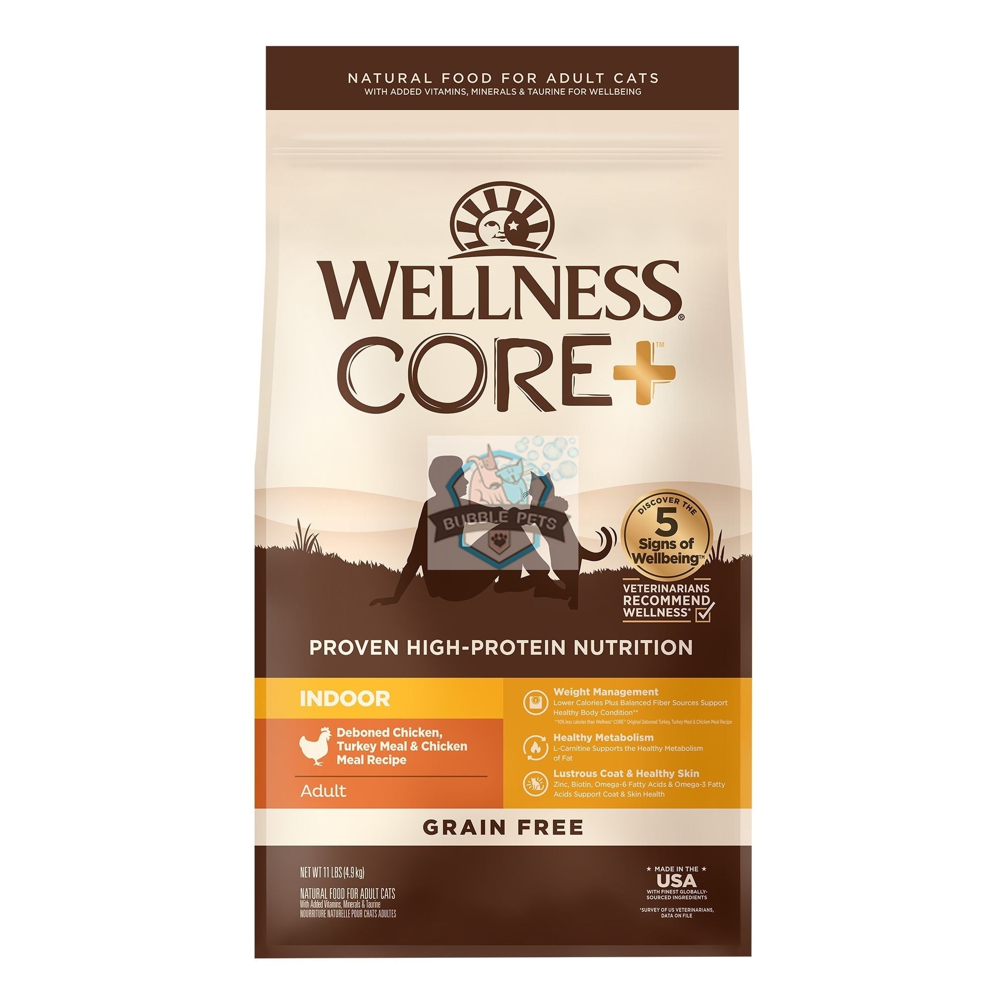 Wellness CORE Indoor Deboned Chicken, Turkey & Chicken Meals Dry Cat Food