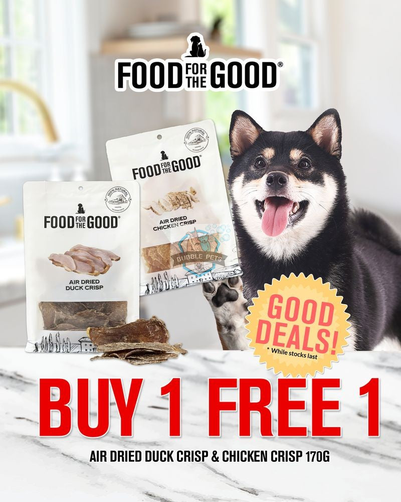 PROMOTION: Food For The Good Air Dried Duck Crisp/Chicken Crisp Cat & Dog Treats - 170gm