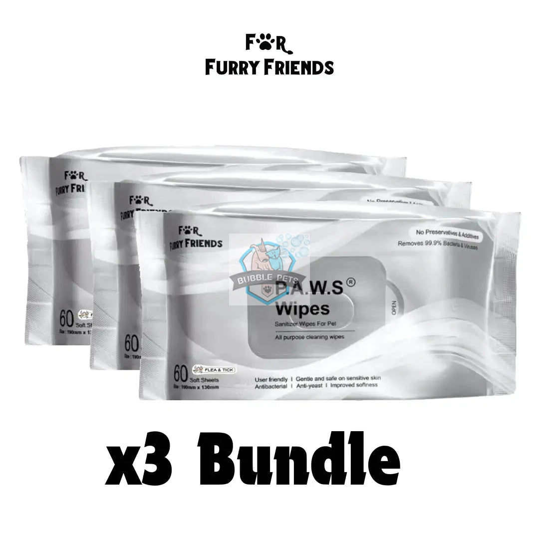 For Furry Friends P.A.W.S Flea & Tick Repellent Wipes