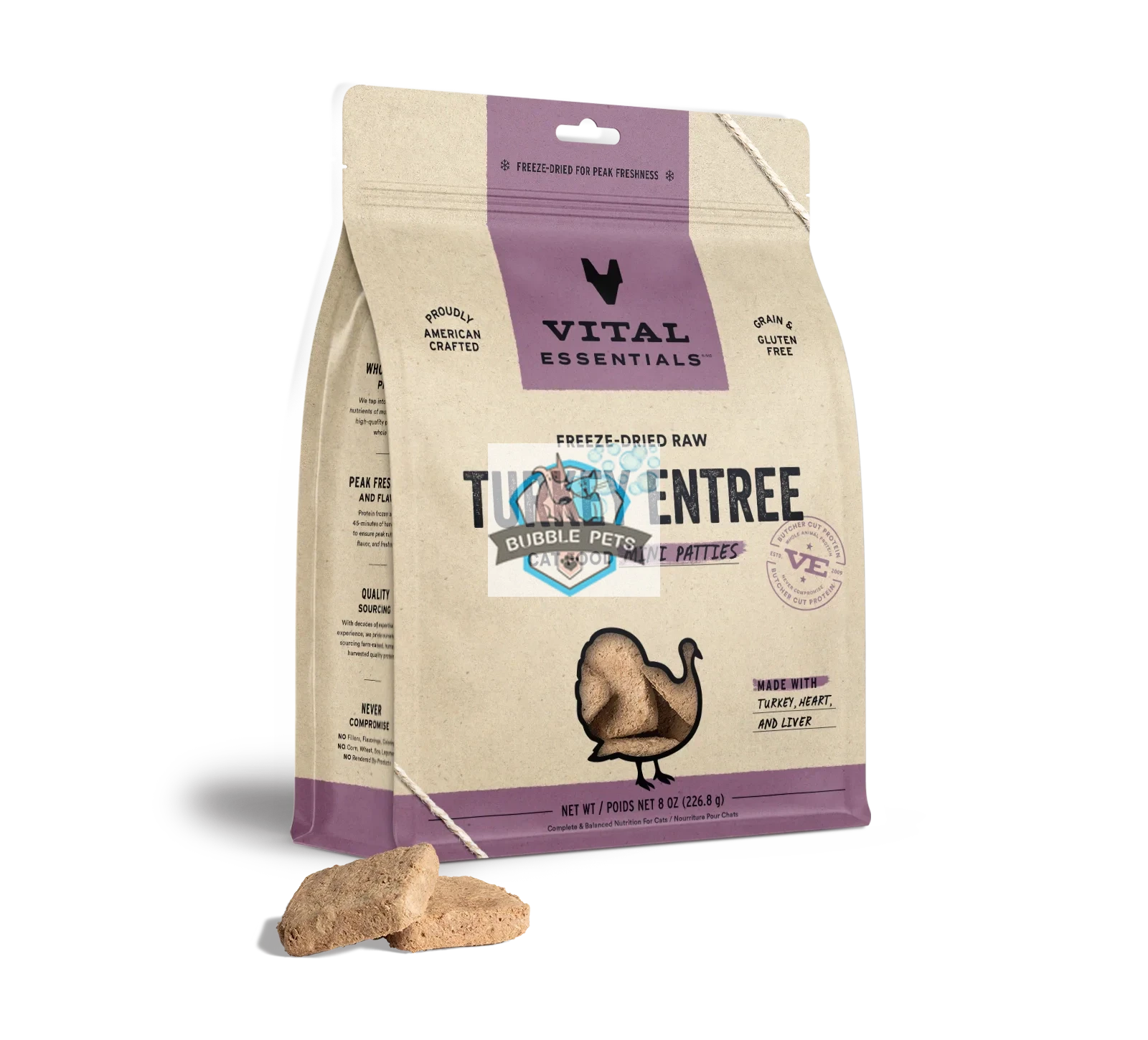 Vital Essentials Freeze Dried Mini-Patties for Cats [8oz]