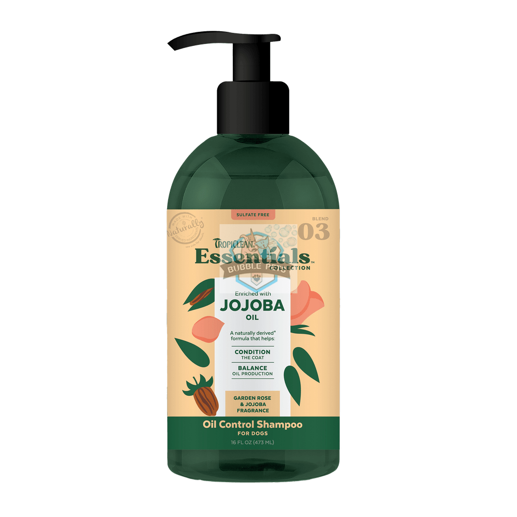 Tropiclean Essentials Collection Jojoba Oil Control Shampoo for Dogs