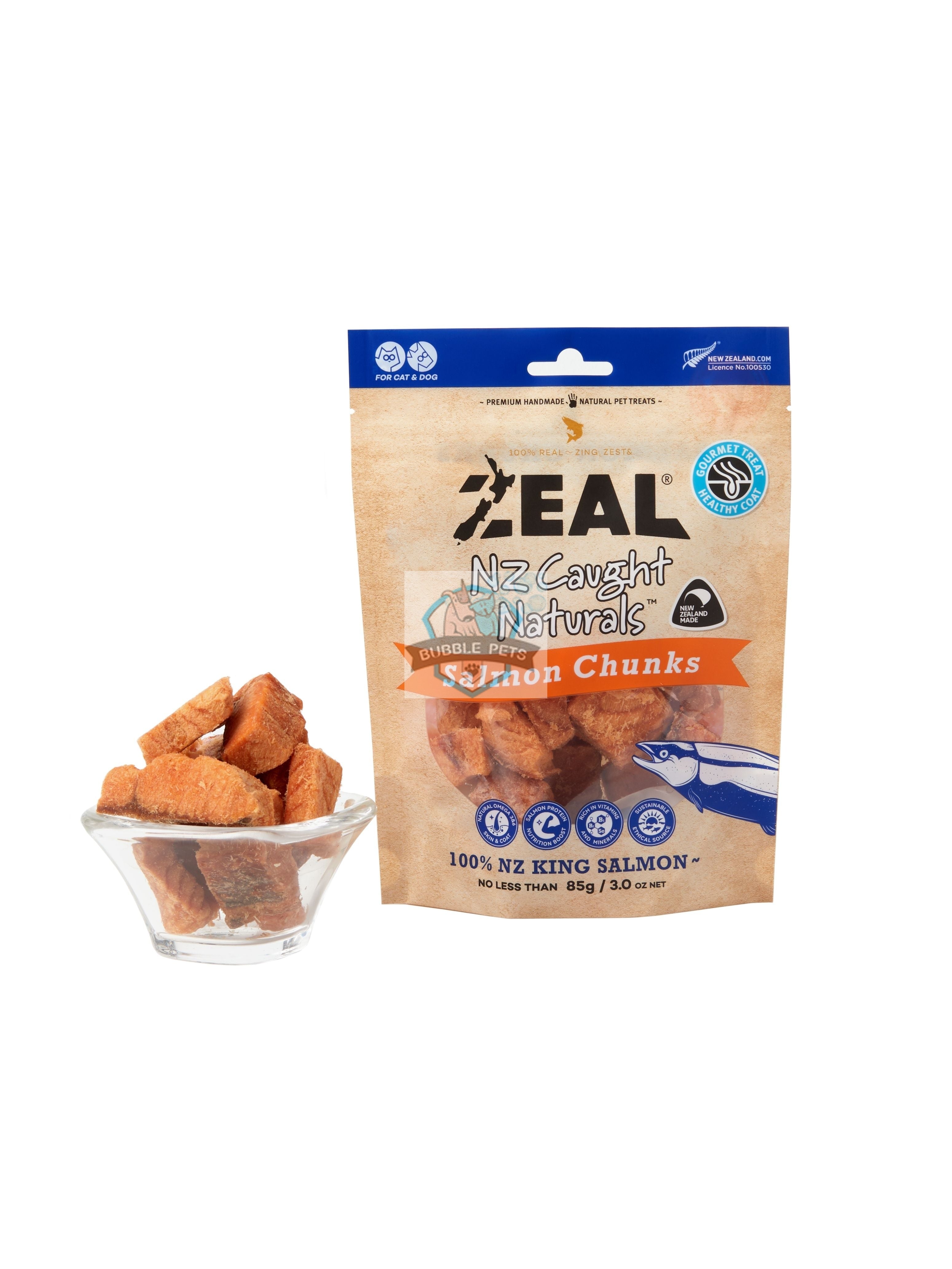 Zeal Salmon Chunks Pet Treats for Dogs and Cats