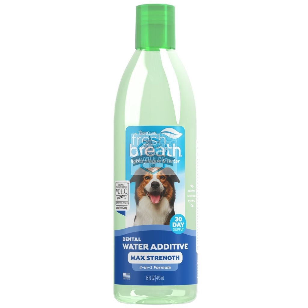 TropiClean Fresh Breath Dental Water Additive Max Strength (4-in-1 Formula)