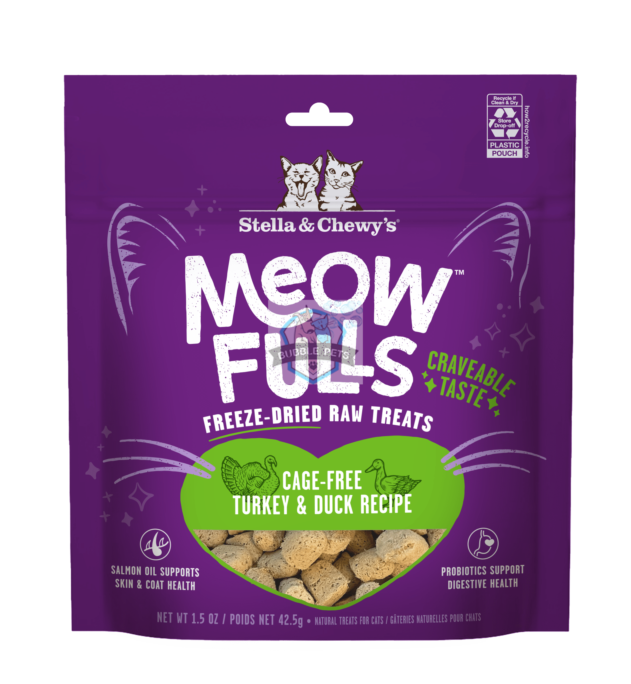 Stella & Chewy's Meowfulls Freeze Dried Cat Treats - Turkey & Duck Recipe [1.5oz]