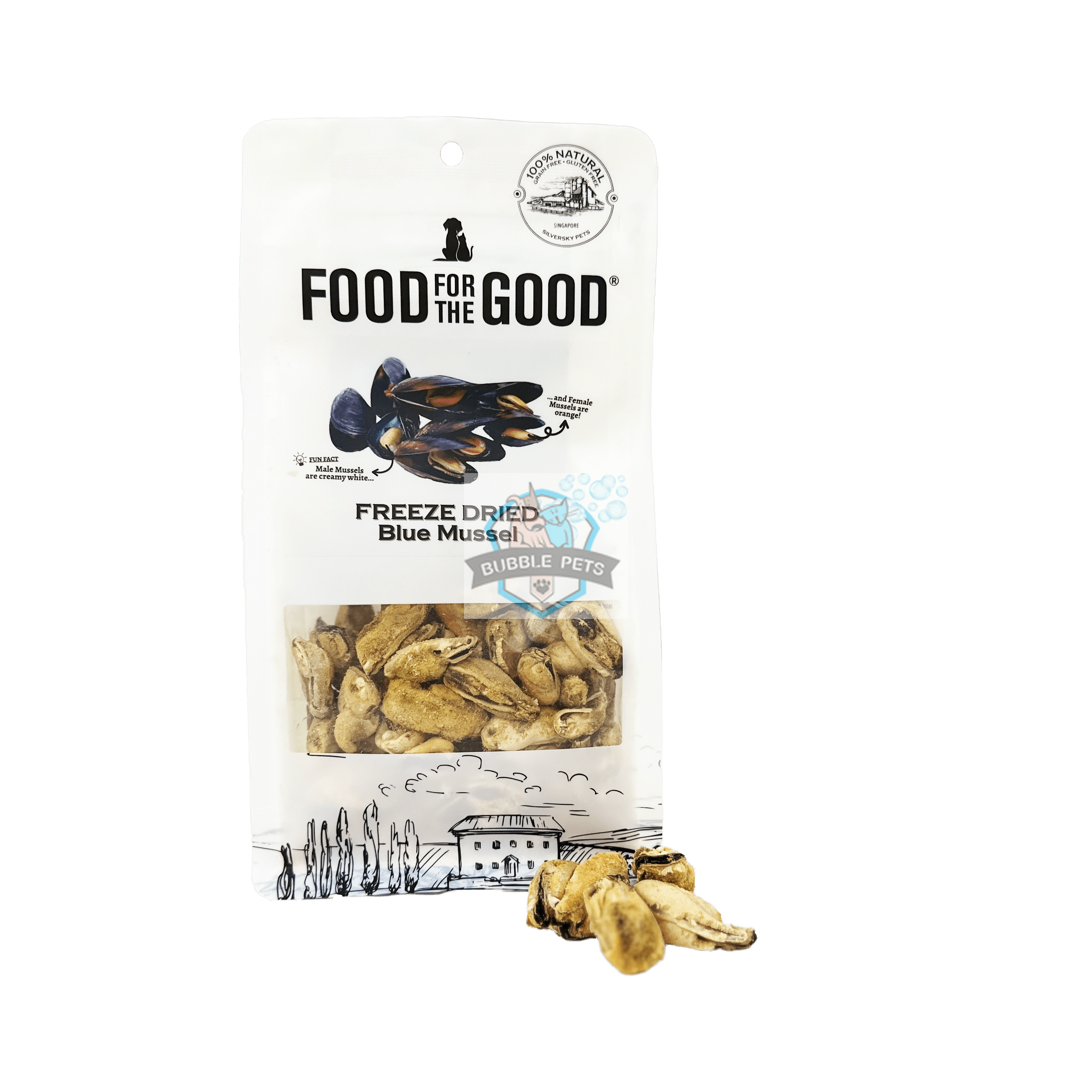 Food For The Good Freeze Dried Blue Lipped Mussels Cat & Dog Treats