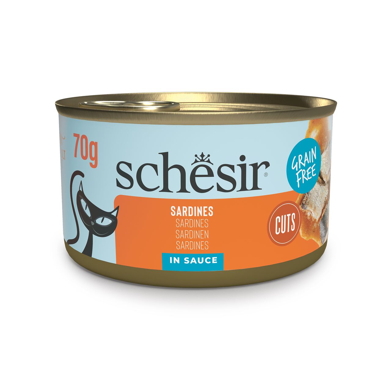 Schesir Grill Sardines Fillets in Sauce Wholefood Canned Wet Cat Food